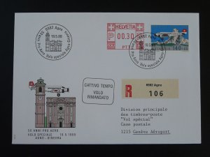 special flight Agno-Geneve Pro Aero registered cover Switzerland ref 100127