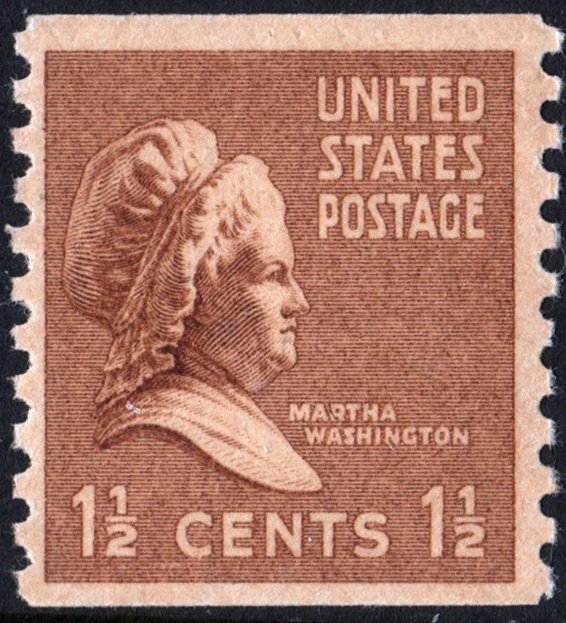 SC#840 1 1/2¢ Martha Washington Coil Single (1939) MNH