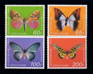 [70711] Ivory Coast 1978 Insects Butterflies  MNH