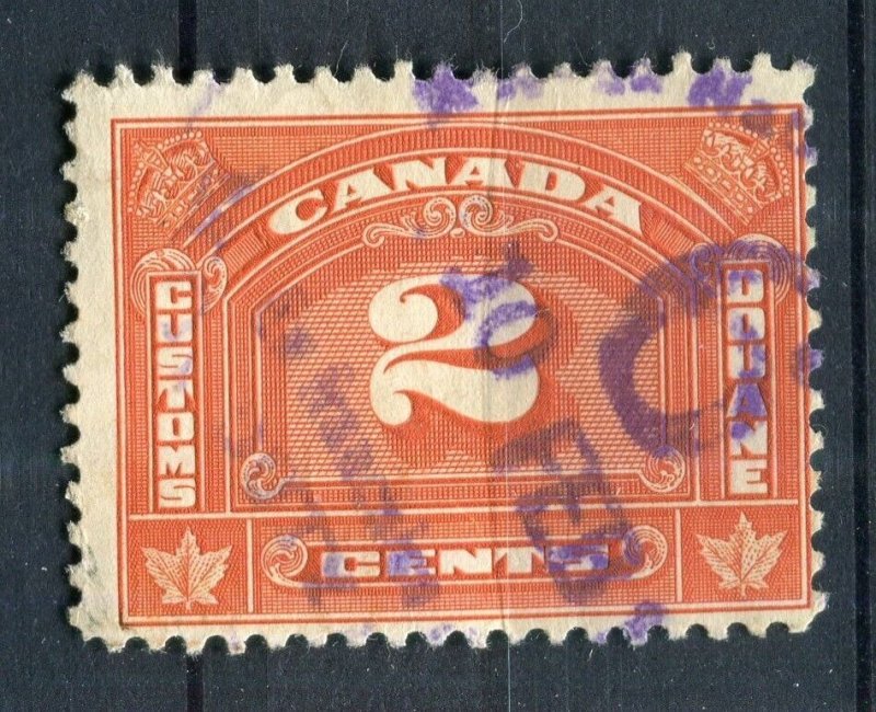 CANADA; Early 1900s Customs Duty Revenue fine used 2c. value
