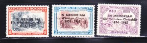 Honduras C377-C379 Set MNH Overprints