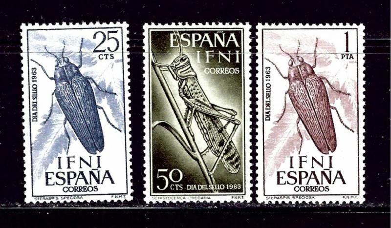 Ifni 116-18 MNH 1964 Insects