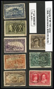 Canada Stamps # 96-103 Used VF Scott Value $362.50