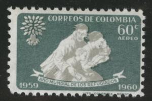 Colombia  Scott C371 MH* World Refuge Year 1960