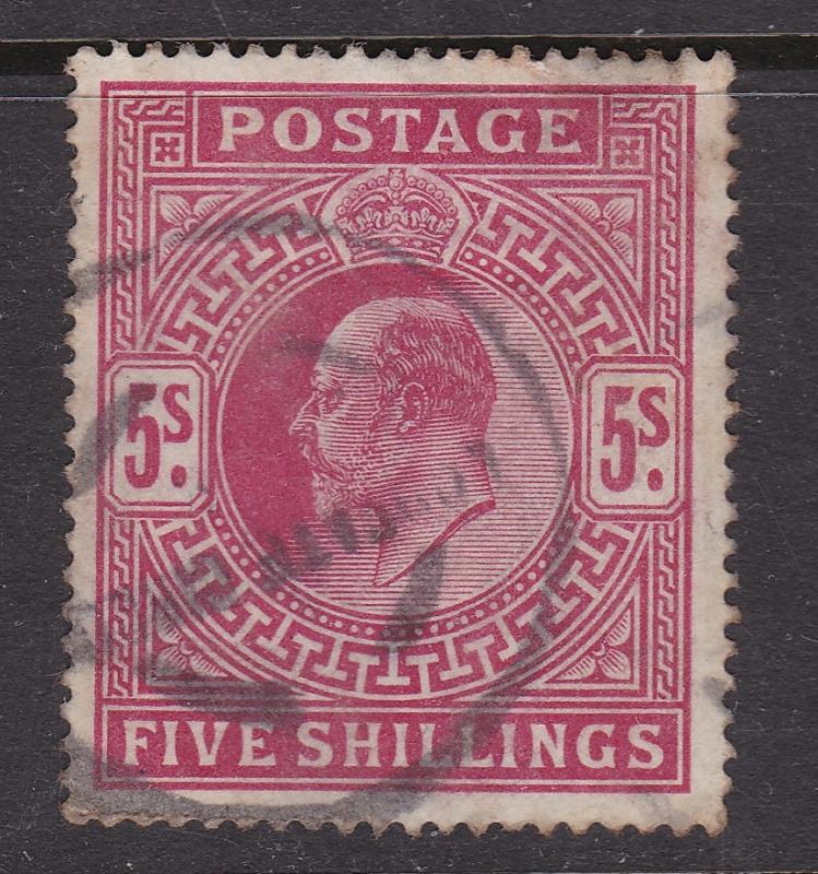 GB 1902 KEVII 5/- #140 Used