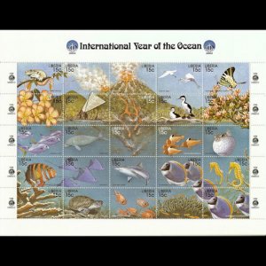 LIBERIA 1998 - Scott# 1356 Sheet-Marine Life NH