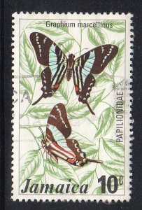Jamaica 398 - Used - 10c Jamaican Kite Butterfly ($0.40) +