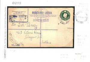 GB WW2 Cover Military POLISH FORCES *FPO 125*Italy Registered Glasgow 1945 O215 