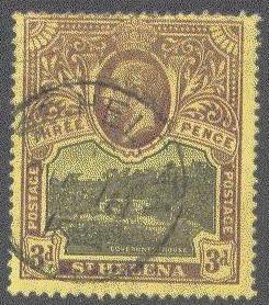 ST.HELENA   66 USED 1912 3p GOVERMENT HOUSE