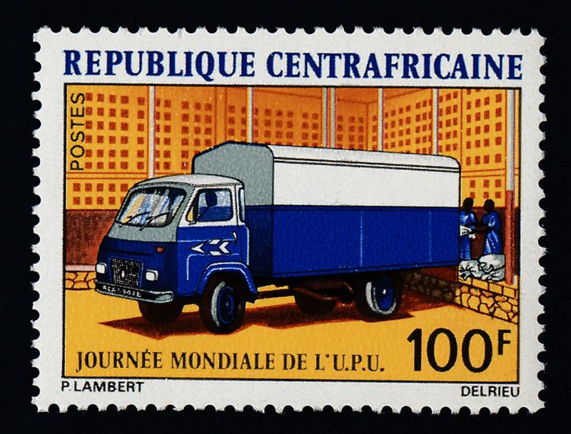 Central Africa 176 MNH Mail Truck