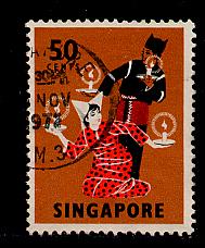 Singapore Scott # 93, used