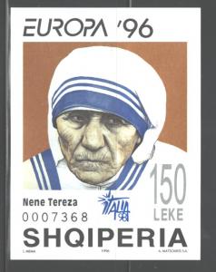 ALBANIA 1996 EUROPA CEPT- MOTHER THERESA #2508 MS