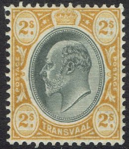 TRANSVAAL 1904 KEVII 2/- WMK MULTI CROWN CA