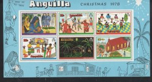 Anguilla Sc 340a 1978 Christmas stamp sheet stamp mint NH