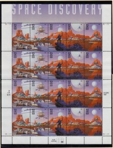 1998 Space Discovery Sc 3242a MNH full mint sheet of 20