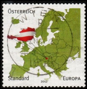 Austria 2385 - Used - (70c) Map / Europa (2012) (cv $2.00)