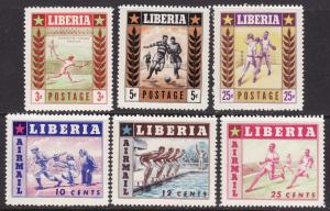 Liberia #347, C88-90 F-VF Mint NH ** Sports
