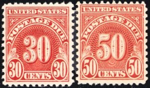 J85-86, Mint NH - Two Postage Due Stamps CV $40.00 - Stuart Katz