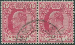 Cape of Good Hope 1902 SG71 1d carmine KEVII pair FU