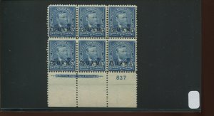 Guam Scott 5 Overprint Mint Plate Block of 6 Stamps  (Stock Guam 5-pb 2)