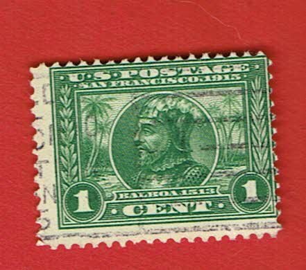 US SCOTT#401 1913 1c BALBOA - USED