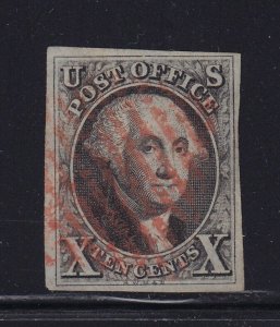 2 VF+ used neat Red Grid cancel with nice color cv $ 950 ! see pic !