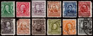 United States Scott 300-311 (1902-03) Used G-F, CV $168.00 D