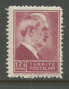 Turkey   #888  MLH  (1942)  c.v. $0.30