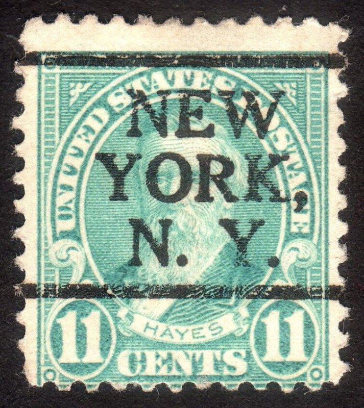 1922, US 11c, Rutherford B. Hayes, Used, New York precancel, Sc 563