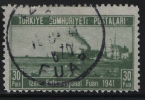 TURKEY, 863, USED, 1941, HARBOR SCENE