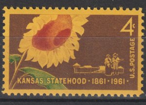 U.S.  Scott# 1183 1961 VF MNH Kansas Statehood