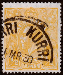 Australia Scott 66a, Perf. 14, Orange (1927) Used F, CV $7.25M