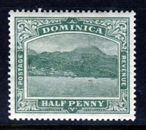 DOMINICA King Edward VII 1907 Halfpenny Deep Green Wmk Crown CA SG 37 MINT
