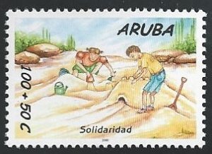 Aruba #B60 100c + 50c Children Playing in Sand ~ MNH