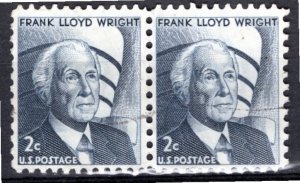 USA; 1966: Sc. # 1280: Used Single Se-Tenant Stamps