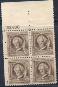 US Stamp #863 MNH - Samuel L. Clemens - Plate Block of 4