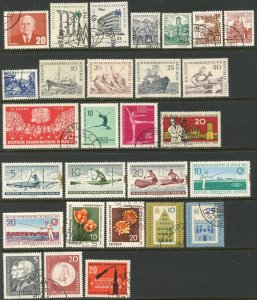 GERMANY DDR GDR Sc#532//581 1961 Complete & Part Sets Most Used