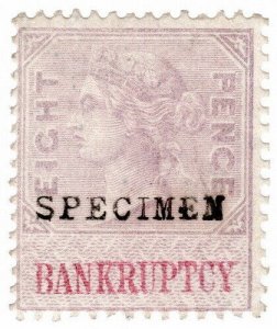 (I.B) QV Revenue : Bankruptcy 8d (1889) specimen