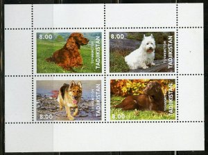 TADJIKISTAN  DOGS  SHEET  MINT NEVER HINGED