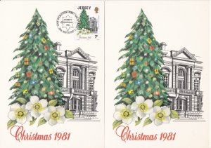 Jersey # 282-284, Christmas 1981, Maxi Cards, Mint & 1st Day