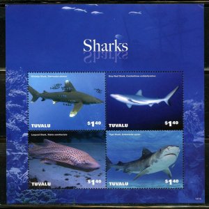 TUVALU SHARKS SHEET MINT NH