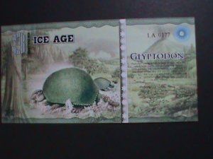 GLYPTODON-LOVELY BEAUTIFUL COLLECTIBLE-TURTLES UNCIRCULATED POLYMAR NOTE-VF