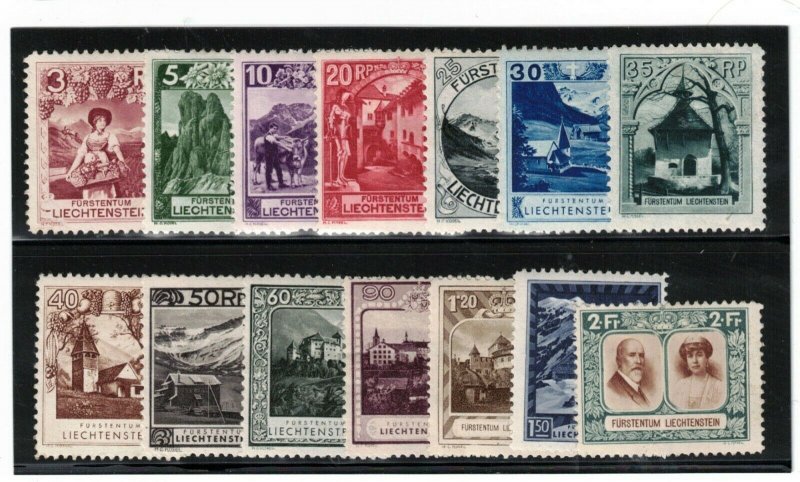 Liechtenstein #94 - #107 Mint Fine - Very Fine Original Gum Hinged Set