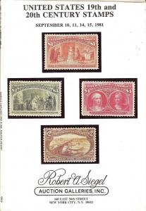 United States 19th and 20th Century Stamps, Robert A. Sie...