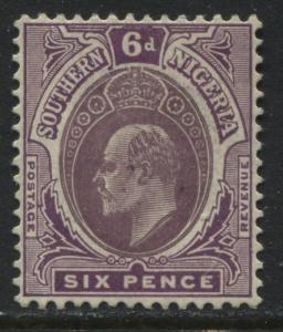 Southern Nigeria KEVII 1907 6d mint o.g.  (JD)