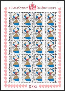 LIECHTENSTEIN (80) All different Sheets of stamps ALL Mint Never Hinged