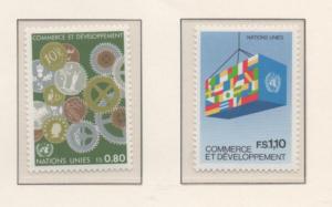 SCOTT#  117-118  singles     MNH   UN  GENEVA   1983