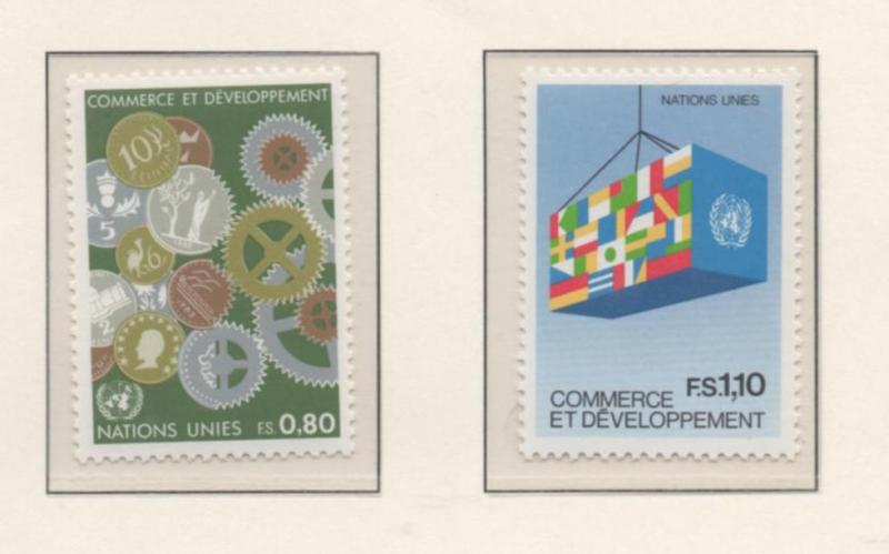 SCOTT#  117-118  singles     MNH   UN  GENEVA   1983