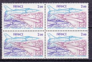 FRANCE C53 MNH 1981 INTL.SPACE & AERONAUTICS EXHIB. BLOCK