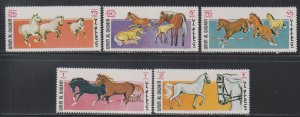 Umm Al Qiwain, Horses (MI# 314A-318A) MNH SET